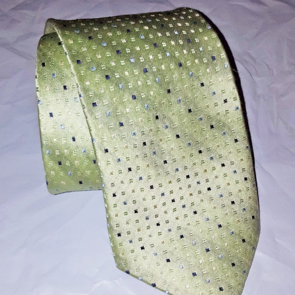 Izod Other - Izod Men's Silk Geometric Tie Green Blue